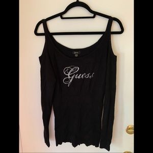 Black Guess Open shoulder Sweater